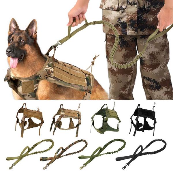 

tactical bungee dog leash quick release dog pet rope handle elastic leads rope training leashes