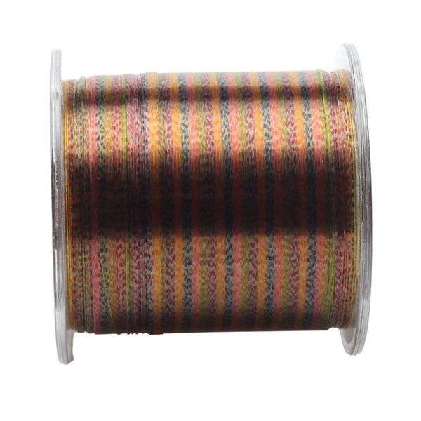 

500m multicolor super power nylon fishing line fluorocarbon invisible spoted line fishing monofilament speck carp