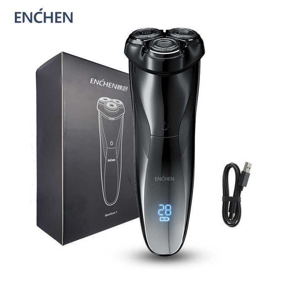 Enchen Blackstone3 Elétrico Shaver 3D Blade Triplo Flutuante Lavadora IPX7 Lavável USB Tipo-C Carregando Venda Flash !!! P0817.