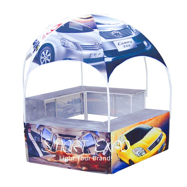 

promotional booth tent with advertising display dye-sublimation graphics