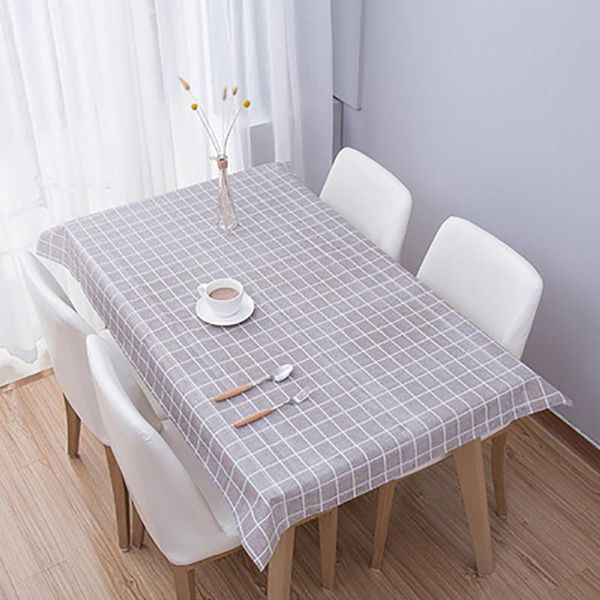 

table cloth home style simple four-color check waterproof, oil-proof, wash - pvc