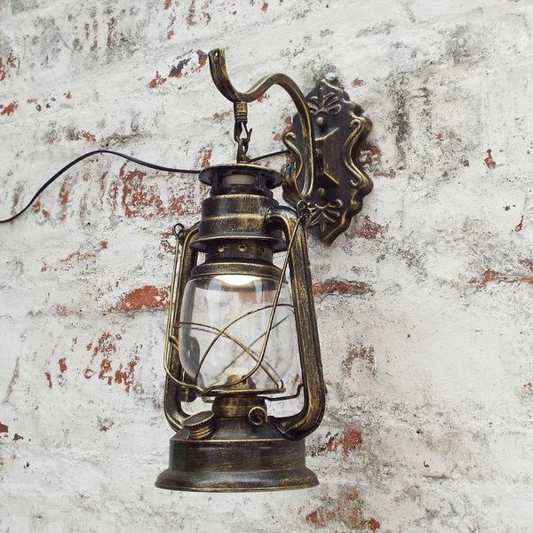

retro antique vintage rustic lantern lamp wall sconce light fixture outdoor e27