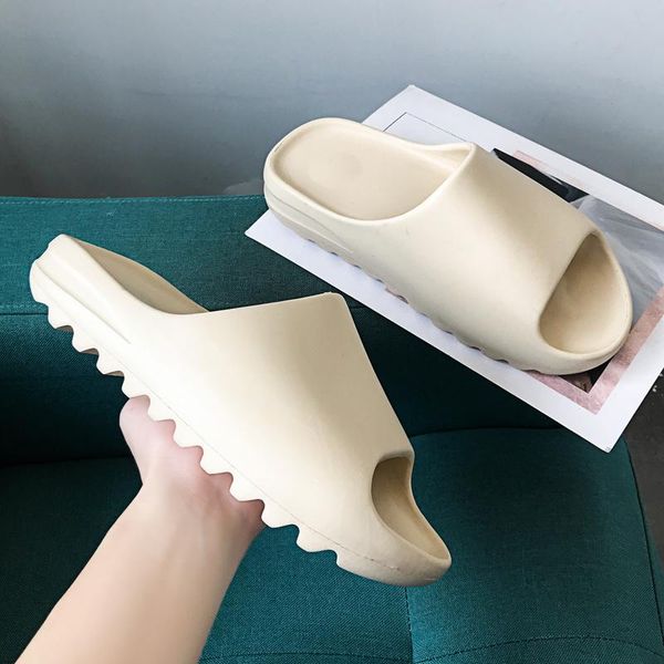 

slippers weh men fashion summer solid color women home room shoes eva injection non-slip beach slides for, Black