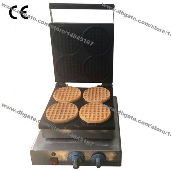Коммерческое использование Nony Stick 110V 220V электрические 4 шт. 11.5 см мини-круглый бельгийский вафельница железа пекарь машин