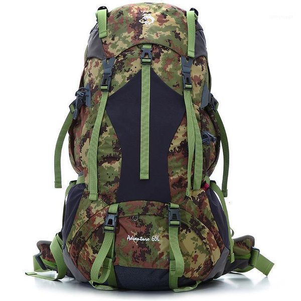 

jungle king 2021 new camouflage waterproof outdoor mountaineering bag large capacity long-distance travel package 65l camping1
