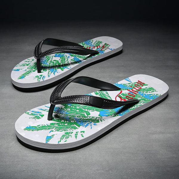 

slippers summer big size tide men non-slip cool flip-flops breathable thick-soled toe sandals indestructible casual beach shoes, Black