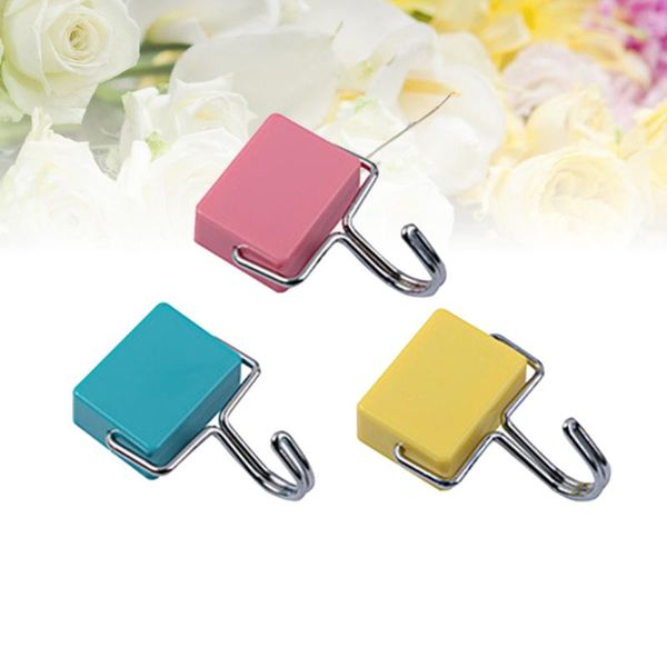 

3 pcs yellow green magnetic hooks traceless decorative hooks wall wall hangers hanging mounted key hook for home