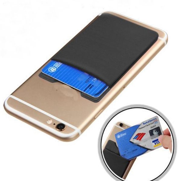 

fashion creative sile cell phone wallet case women men credit id card holder business pocket stick adhesive 9 qylmzm