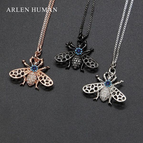 

pendant necklaces 2021 men insect & pendants fashion copper zircon jewelry women trendy necklace gift, Silver
