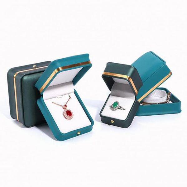

jewelry pouches, bags pretty earring case eco-friendly faux leather box gift packaging necklace for gifts, Pink;blue