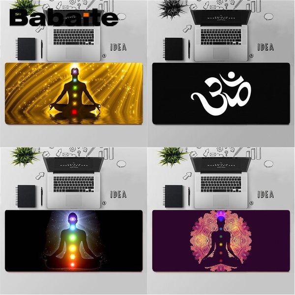 

mouse pads & wrist rests babaite aum om yoga lapgaming pad large keyboards mat