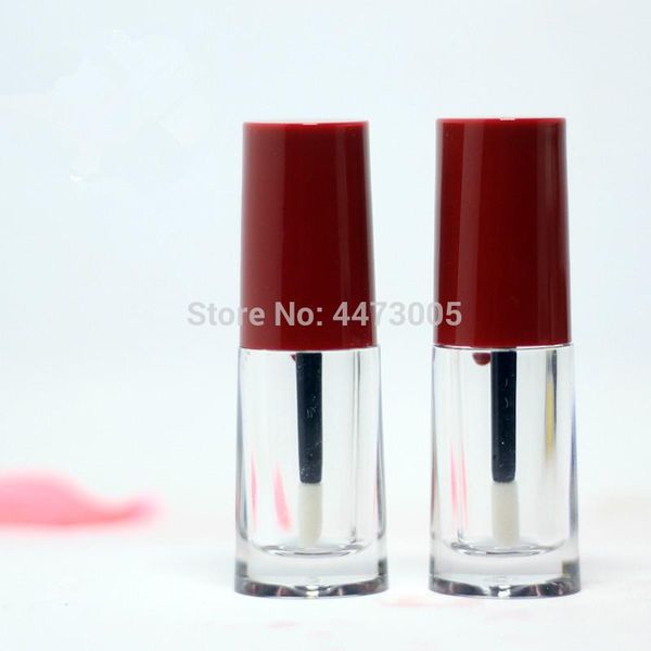 

10/30/50pcs 4ml empty lip gloss tube transparent bottle lip container with red lid refillable diy make up tool