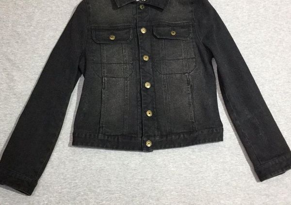 

women's jackets women jacket color eagle embroidery black denim, Black;brown