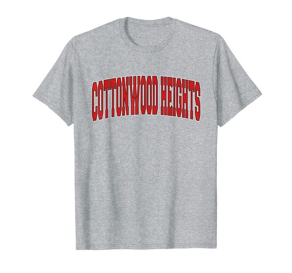 

cottonwood heights ut utah varsity style usa vintage sports t-shirt, White;black
