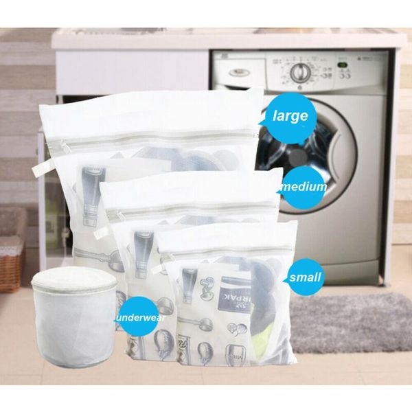 

laundry bags 4 sizes bag zipper socks underwear washing mesh storage