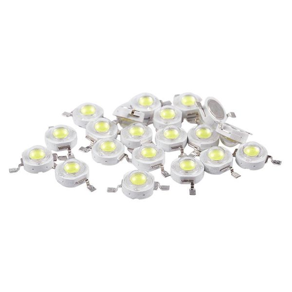 

bulbs 20 pcs high power 2 pin 3w white led bead emitters 170-190lm 6000k
