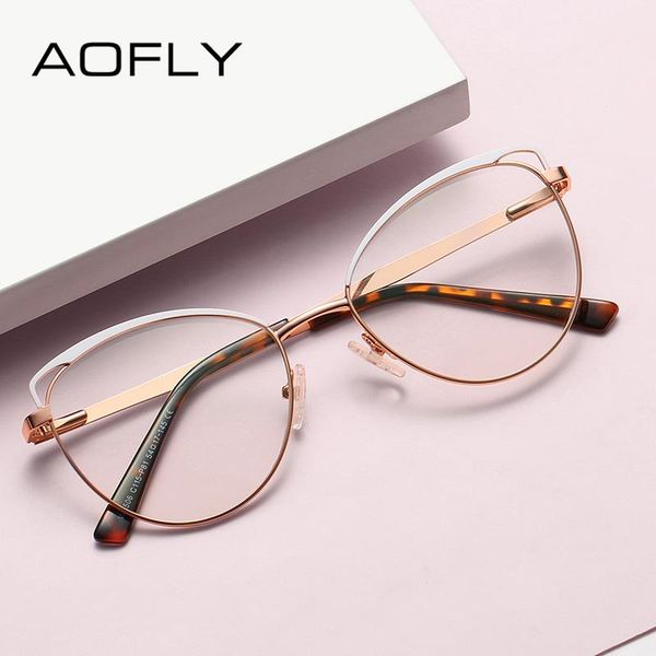 

sunglasses aofly cat eye computer glasses women spring hinge design prescription frame female anti blue light eyewear transparent eyeglass, White;black