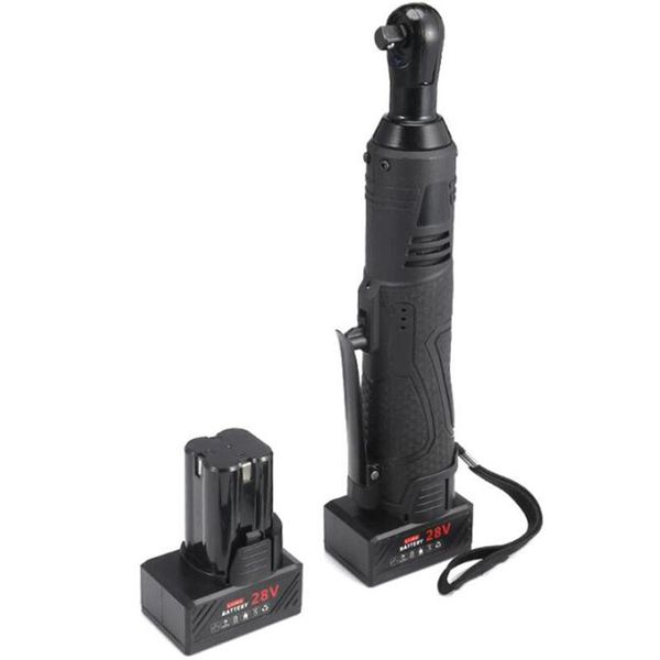 

hand tools us plug, 28v 2 lithium ion battery electric ratchet wrench rechargeable cordless car right angle