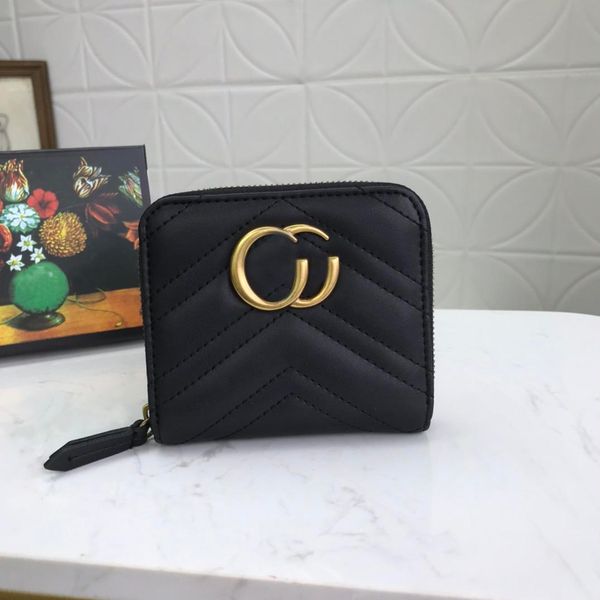 

2021 fashion designers wallets luxurys mens women leather bags classic bee tiger snake letters purses original box digram card holder 474813, Red;black