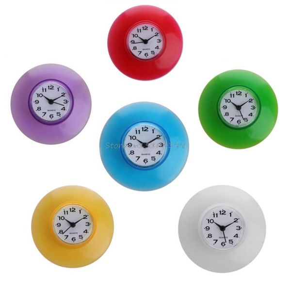 

timers silicone bathroom kitchen shower suction wall clock water-resistant timer glass drop ship