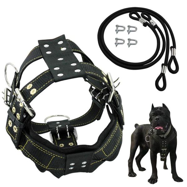

durable dog training harness collar for large dogs german shepherd k9 pet weight pulling harness agility dog training qylieq
