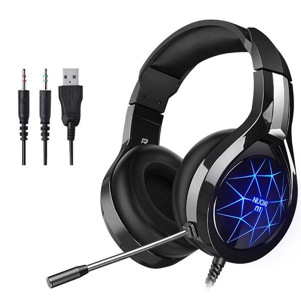 

n1 headset deskgaming game student audio wired microphone computer headset 3 plug