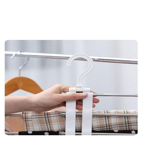 

hangers & racks est hanger gray white fashion pant rack shelves pp stainless steel clothes multi-functional wardrobe