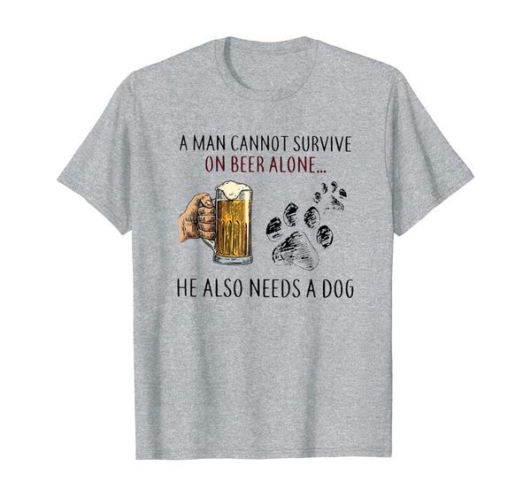 

a man cannot survive on beer alone... he also needs a dog, White;black
