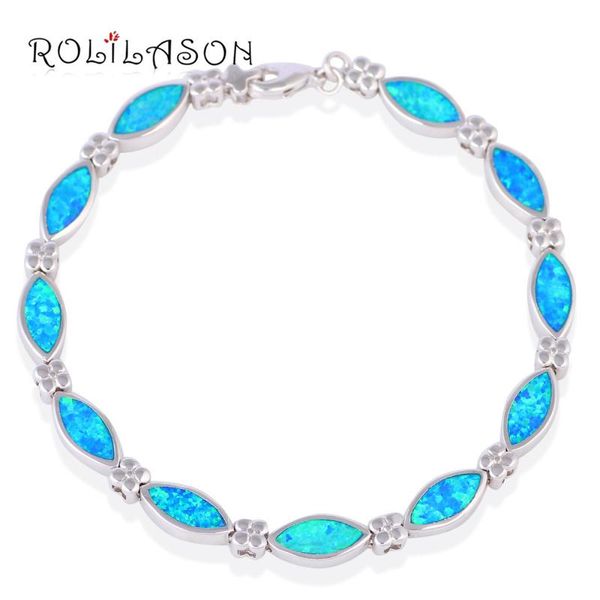 

charm bracelets graduation gifts wholesale & retail blue fire opal silver fashion jewelry beautiful ob044, Golden;silver