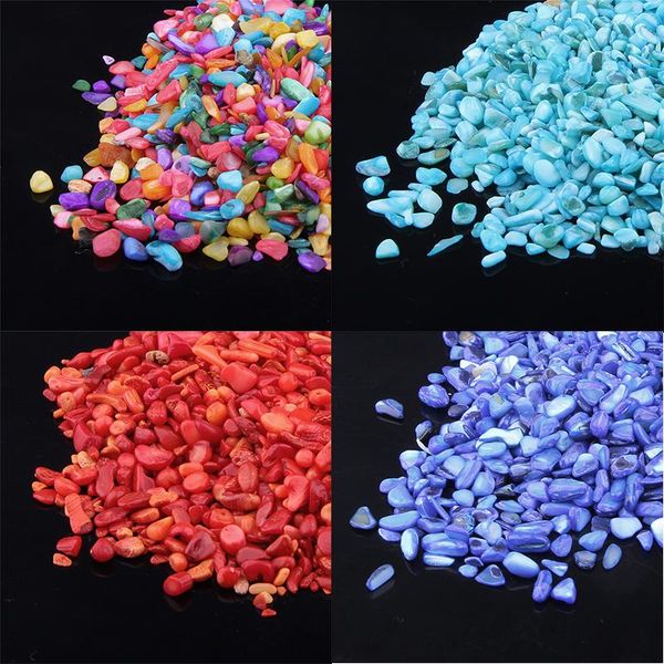 

other 3-5mm mixed color shell chip beads tumbled stone polished gravel chips decor mini healing aquarium fish no hole