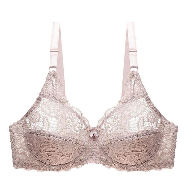 

bras plus size lace women underwear deep v for push up lingerie seamless bra intimates female #w, Red;black