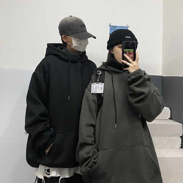 

2021 new plus veet turtleneck hoodies men's warm fashion fake two-piece sweatshirt men streetwear hip-hop pullover hoodie mens mafy, Black