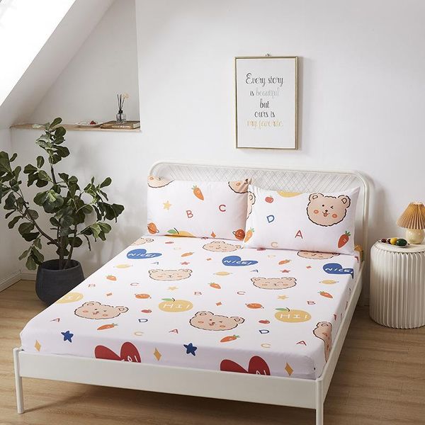 

sheets & sets cartoon children's sheet soft skin-friendly sleeping with elastic tatami mattress protector cover fitted bed sheet120x200