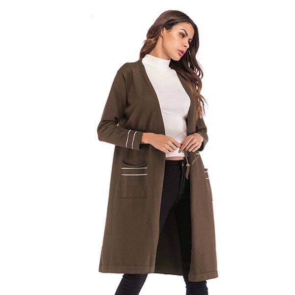 

winter pure changhuotong women's wear autumn color and long knitted long sleeve small fragrance coat women's wear luxury, White;black