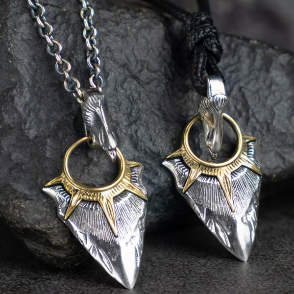 

2021 new s925 eagle sun spear head for stylish personality female dolid 925 sier man pendant nfzt, Silver