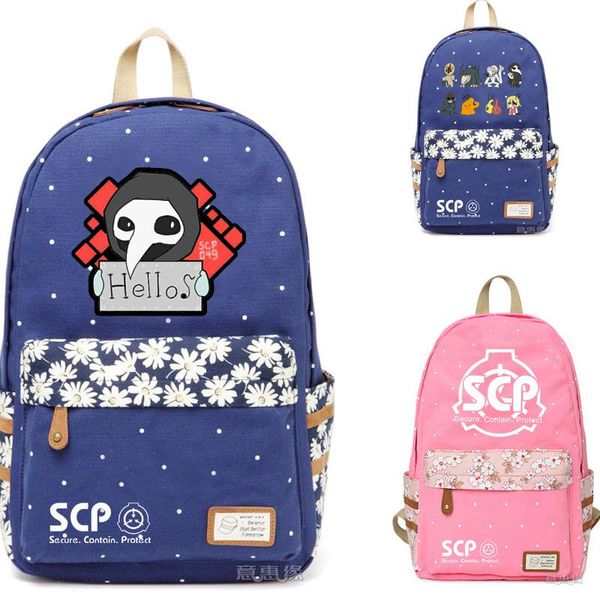 

backpack scp special containmen canvas bag school bags girl mochila feminina nezuko notebook cosplay