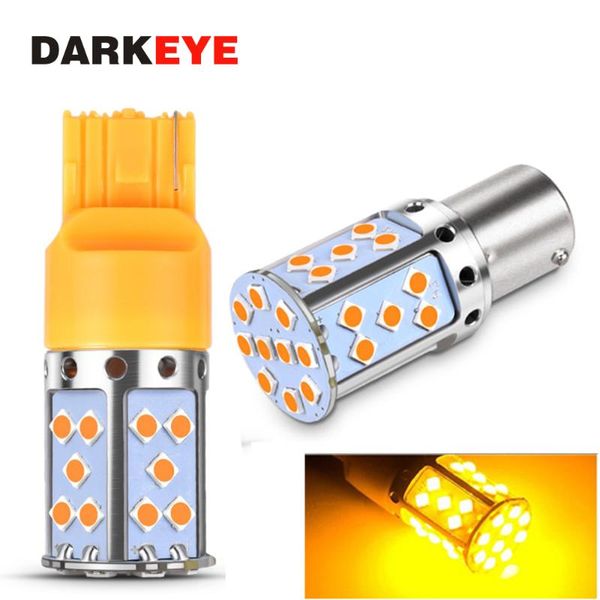 

1pcs p21w led 1156 ba15s py21w bau15s 3030 35smd bulb canbus t20 7440 w21w led lamp for car turn signal light amber white