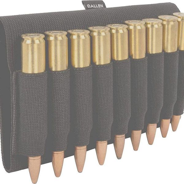 

waist support allen company rifle buttstock shell/cartridge holder, durable elastic loops hold, Black;gray