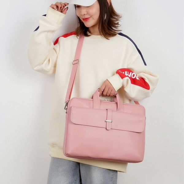 

outdoor bags 2021 portable pu computer bag briefcase female lady notebook