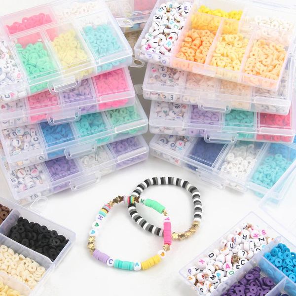 

other mixed flat round polymer resin clay beads ccb for diy bracelet necklace chip disk loose spacer jewelry making kit