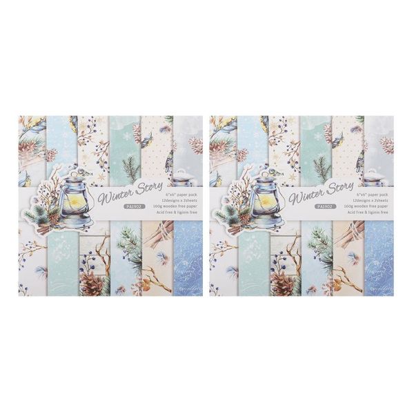 

gift wrap 2 sets/48sheets pattern paper lovely scrapbook decorative for diy