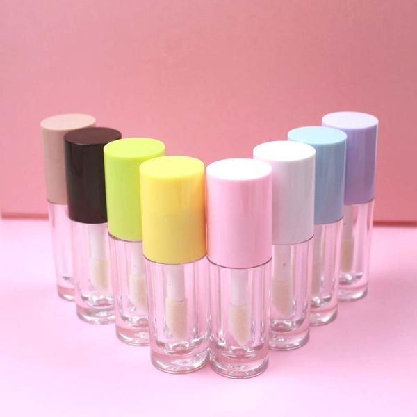 

storage bottles & jars 10/30/50pcs 6ml empty portable mini lip gloss tube plastic clear glaze tubes,round small sample cosmetic packing cont