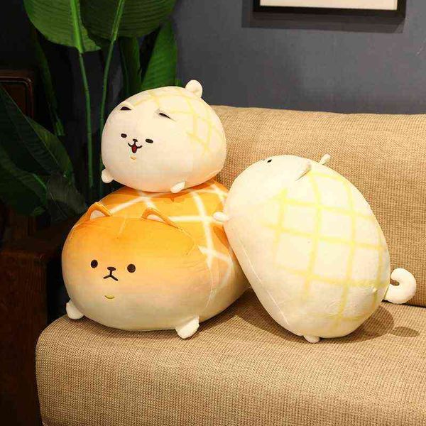 

cute shiba inu plush toy fat shaped dog doll stuffed fluffy pineapple bread shiba inu pillow cushion kids toys birthday gift aa220314