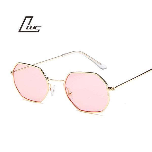 

sunglasses polygon square women brand design color lens sun glasses female fashion metal frame vintage, White;black