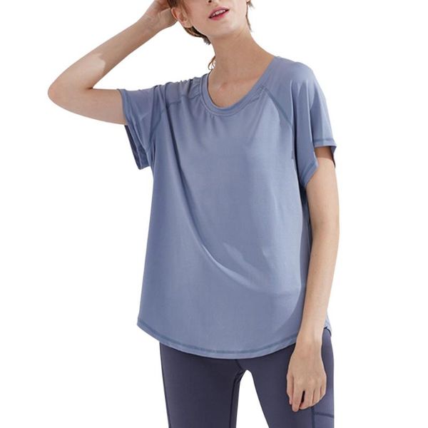 

yoga outfits 1pc quick-dried comfortable casual blouse sports t-shirt costume loose for women fitness, White;red