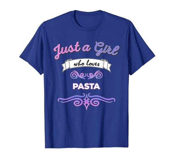 

just a girl who loves pasta t-shirt, White;black