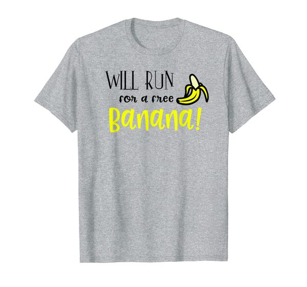 

marathon tshirt funny motivation i running banana gift tee, White;black