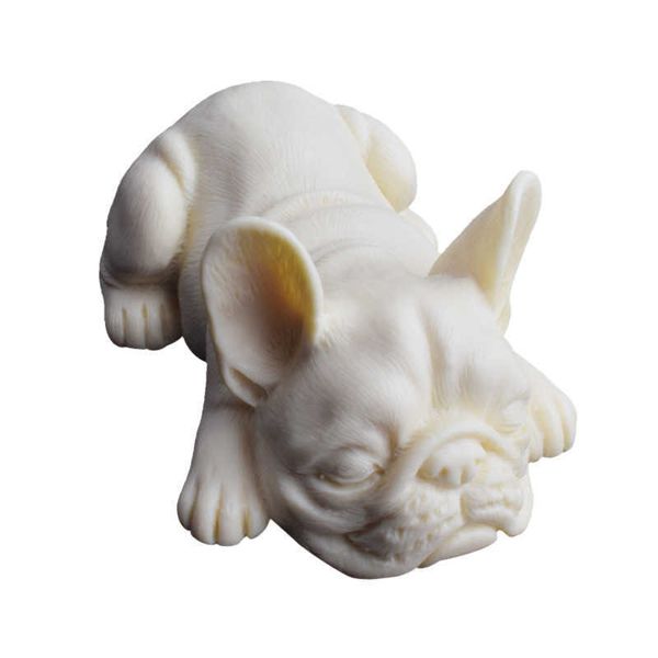 3D Nette Reizende Hunde Mousse Kuchenform Bulldogge Eiscreme Silikon Backen Gumpaste Werkzeuge Dessert Formen Für Kuchen Dekoration K699 210721