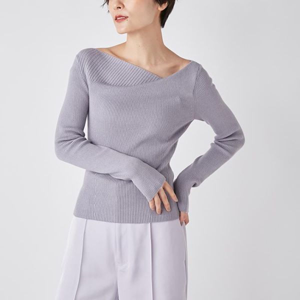 

women's sweaters japanese women bottomed sweater irregular collar simple solid color slim fit skinny pull femme elegant autumn winter k, White;black