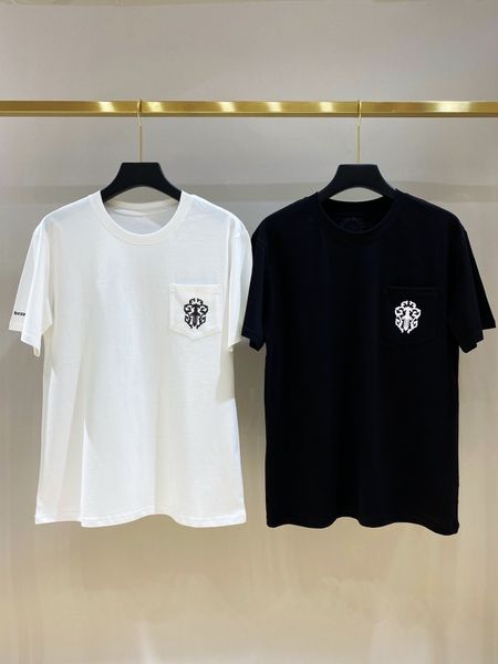 

brand chrome/hearts spring 21 and summer new fashion crosin sanskrit sword letter printed short sleeve unisex, White;black